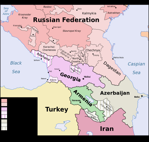 Map of the Caucasus