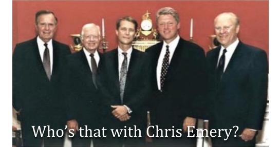 George H. W. Bush, Jimmy Carter, Chris Emery, Bill Clinton, and Gerald For