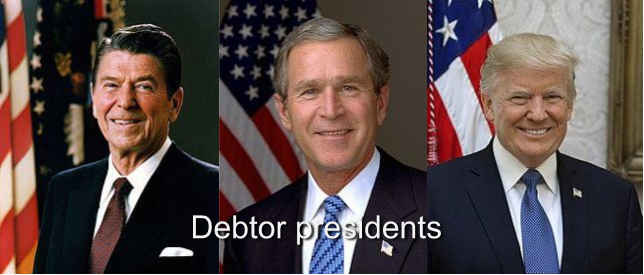 Ronald Reagan. George W. Bush, Donald Trump photos