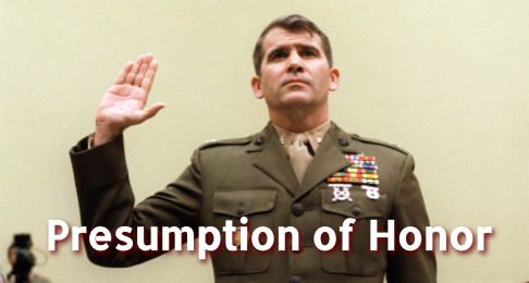 Oliver North testifying photo